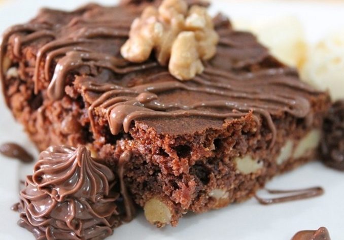 Brownie de Nutella com Nozes